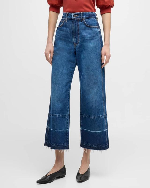 Taylor Cropped High-Rise Wide Jeans Product Image