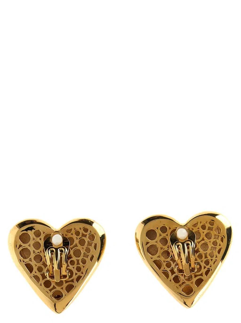 Logo Heart Earrings Jewelry Gold Product Image