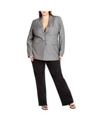 Plus Size Jazmin Pinstripe Jacket Product Image