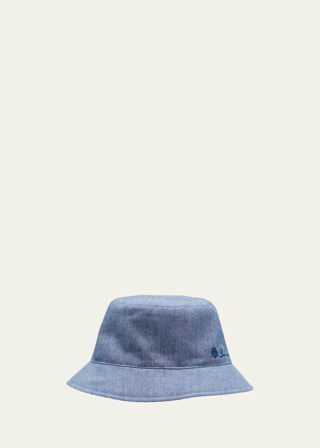 Mens Reversible Chambray Bucket Hat Product Image