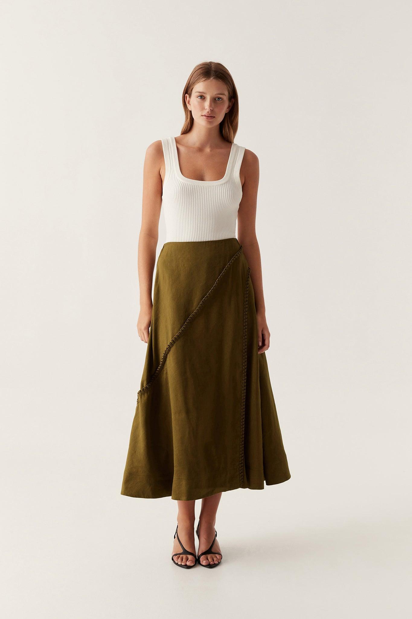 Arbour Whipstitch Midi Skirt Female Product Image