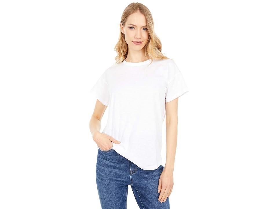 Madewell Whisper Cotton Rib-Crewneck Tee (Optic ) Women's Clothing Product Image