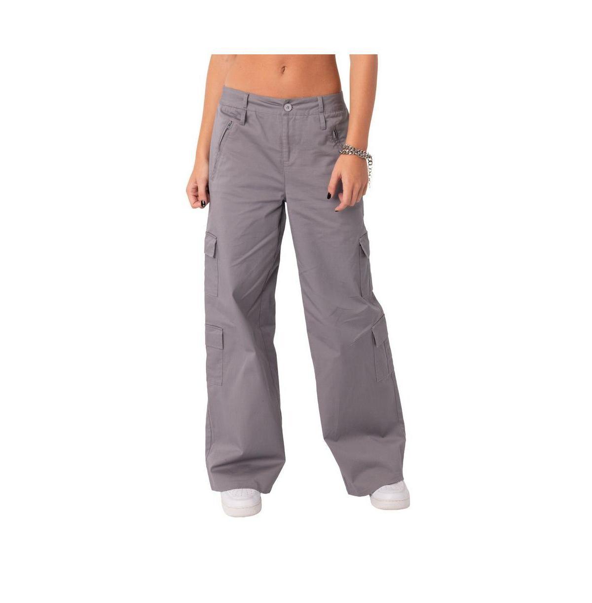 EDIKTED Zaria Stretch Cotton Cargo Pants Product Image