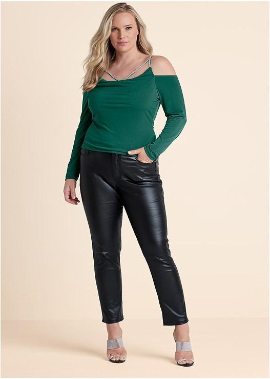 5-Pocket Faux-Leather Pants Product Image