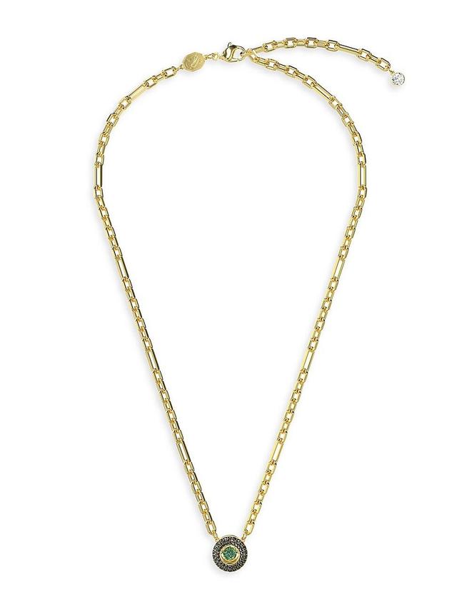 Womens Sparkling Dance Goldtone & Crystal Pendant Necklace Product Image