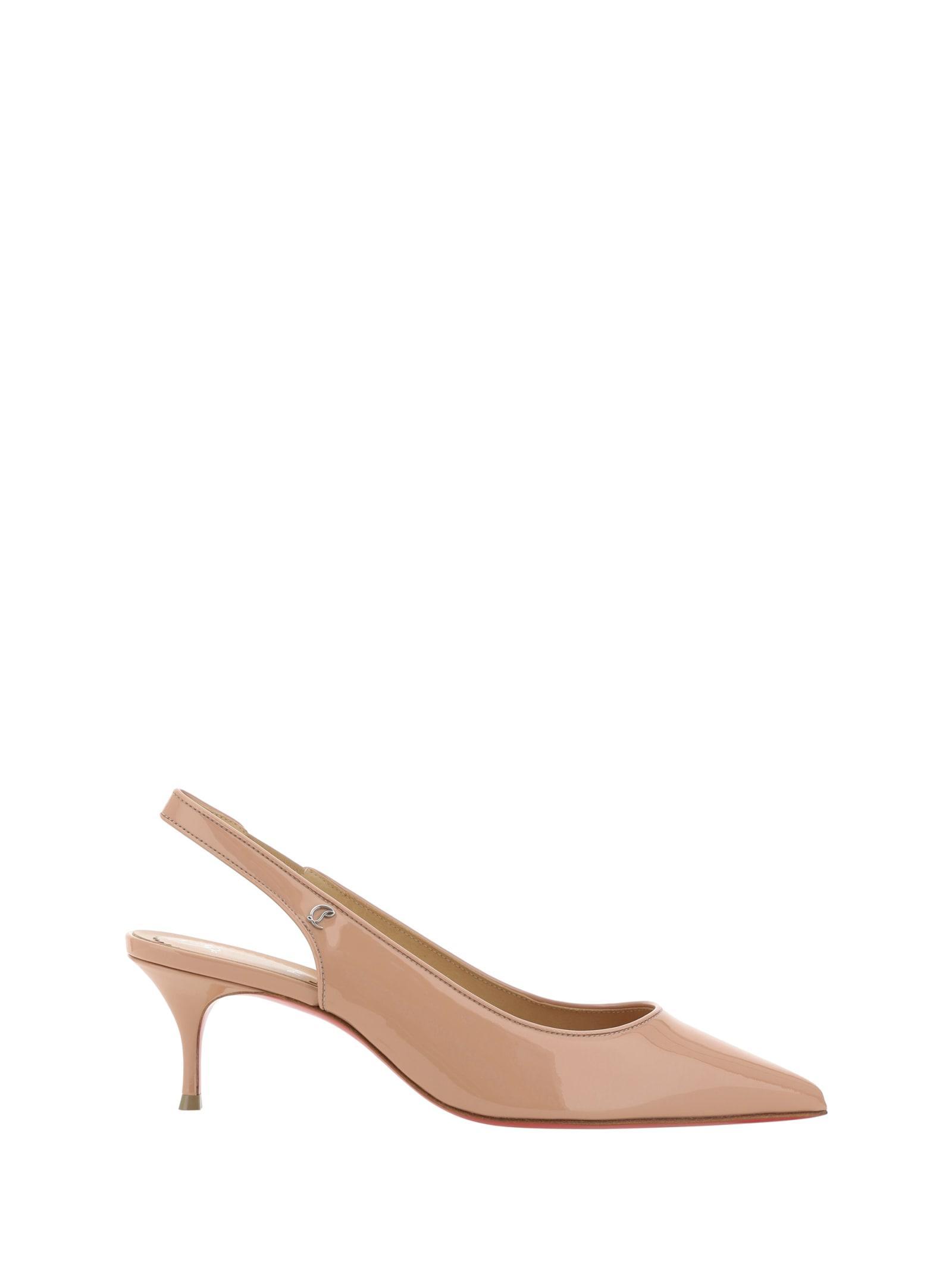 Sporty Kate 55 Leather Slingback Pump In Beige Product Image