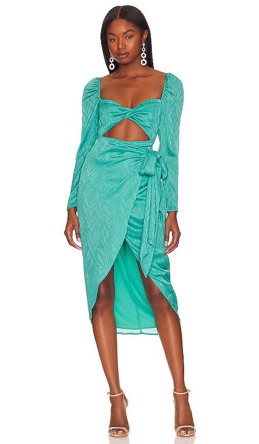 Lovers and Friends Campbell Midi Dress in Aqua Blue Product Image