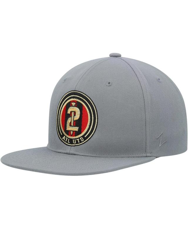 Mens Zephyr Gray Atlanta United FC Logo Snapback Hat Product Image