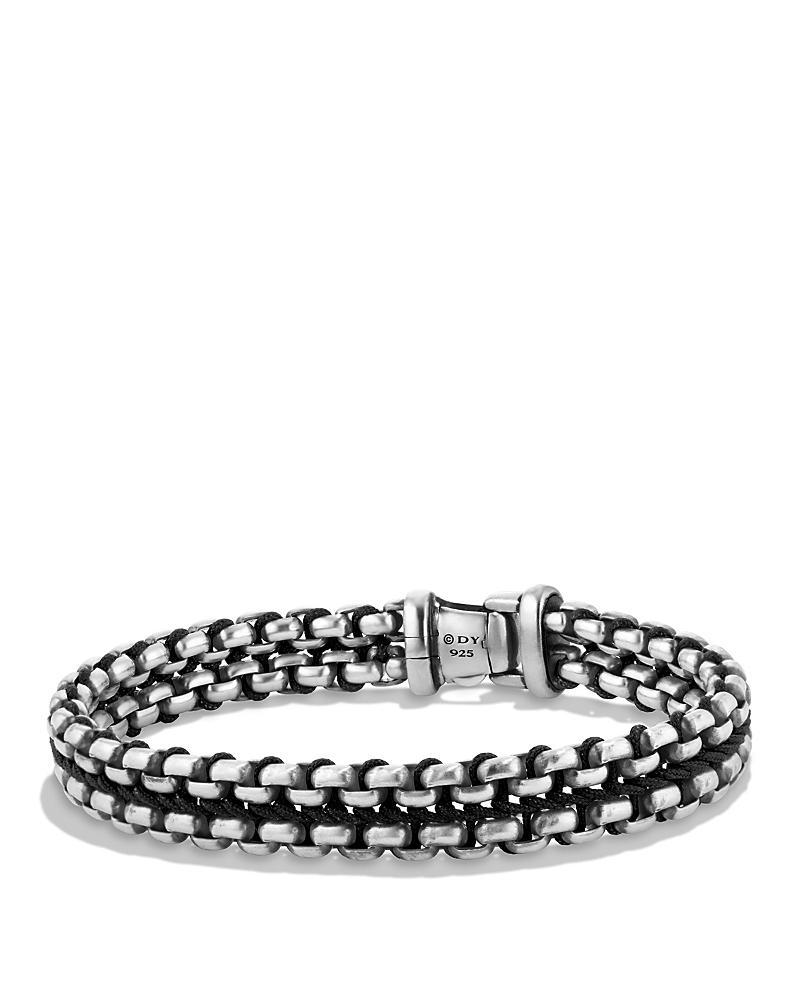 Mens Woven Box Chain Bracelet with Nylon Product Image