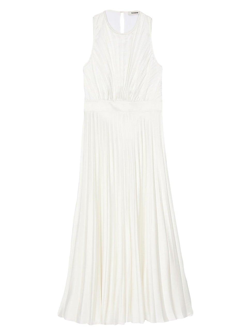 Womens Pleated Midi Dress Product Image