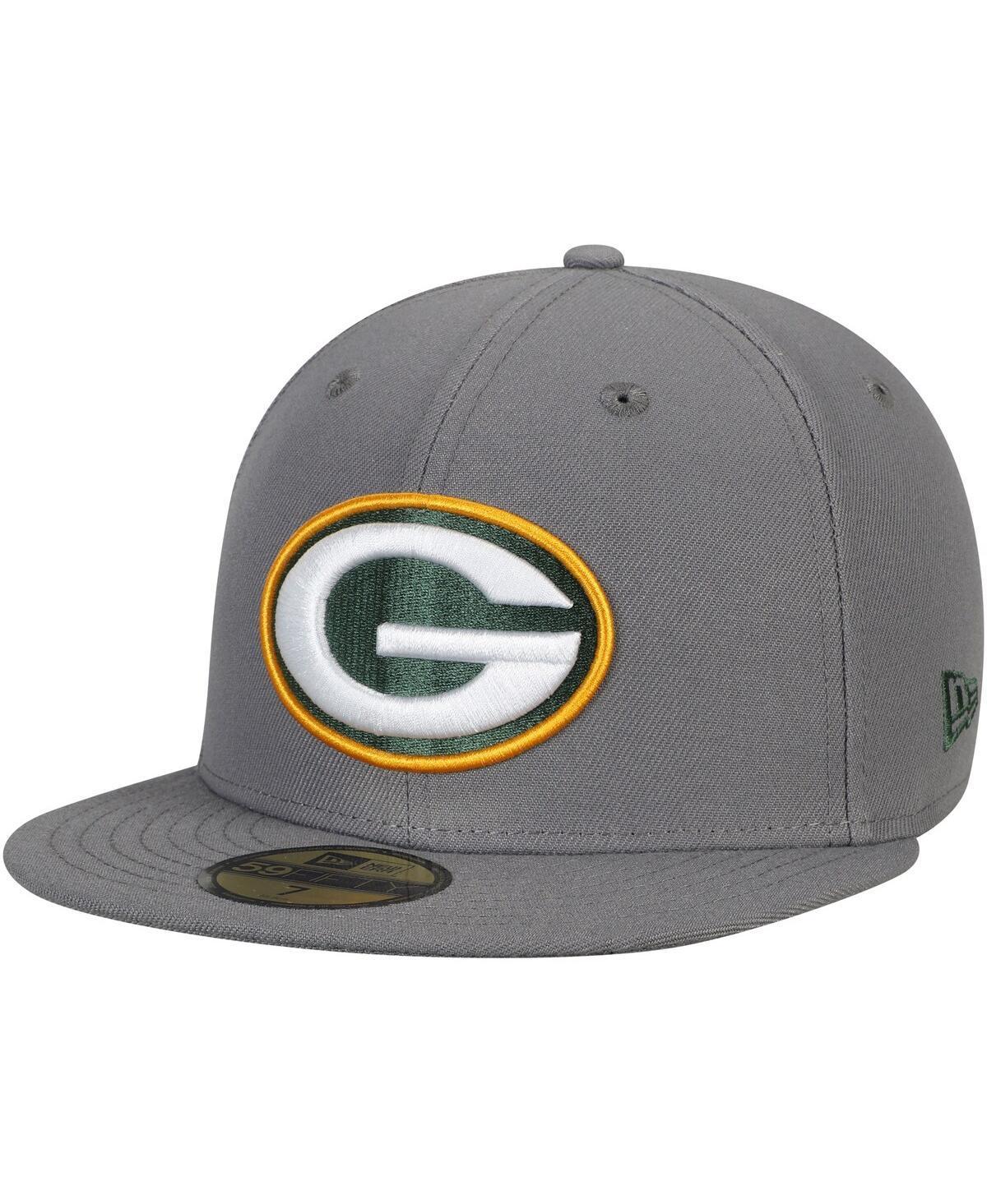 Mens New Era Graphite Green Bay Packers Storm 59FIFTY Fitted Hat Product Image