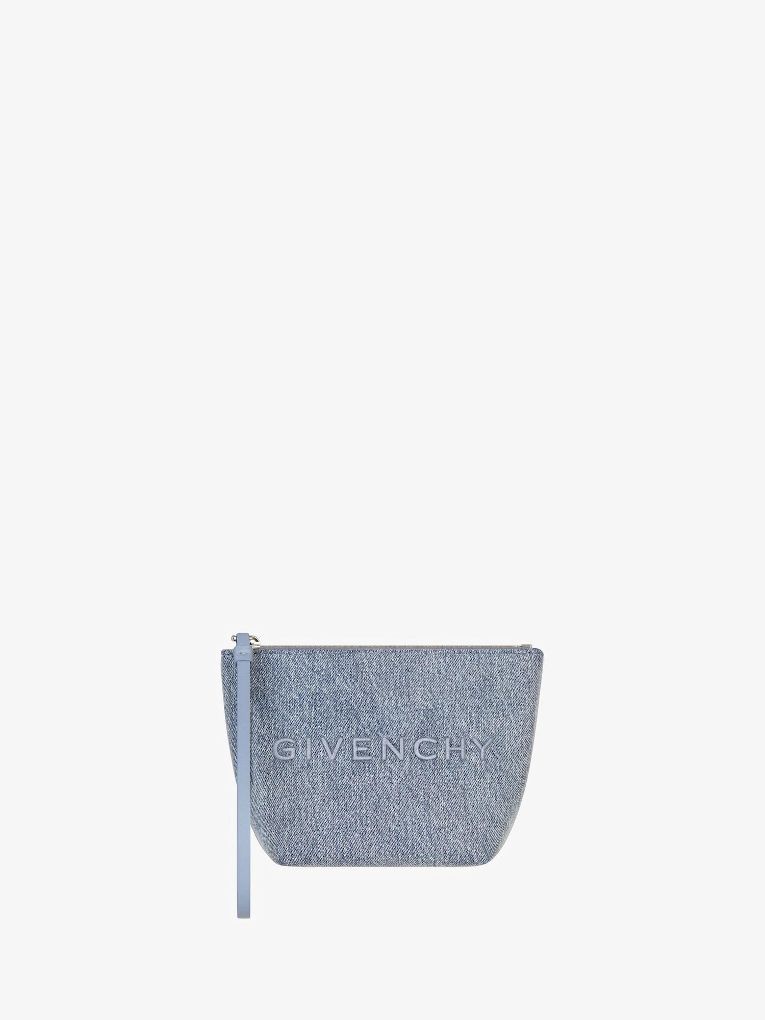 Mini GIVENCHY pouch in denim Product Image