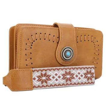 Dolly Western Wallet with Boho Wristlet Strap Female Product Image