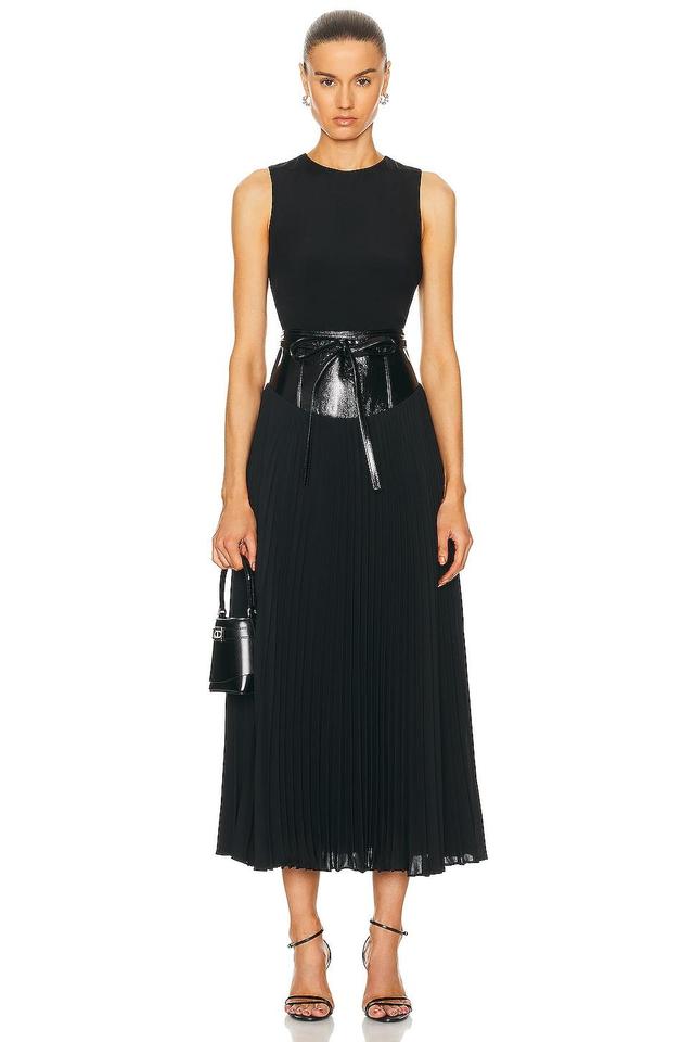 Brandon Maxwell - The Claudia Pleated Dress - BlackModa Operandi Product Image