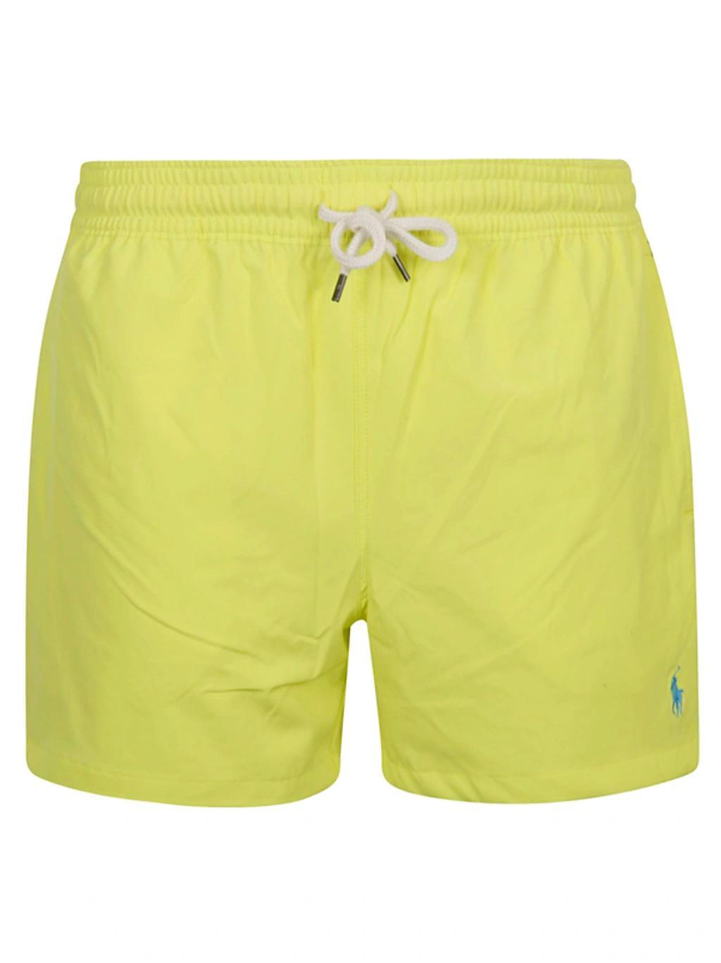 POLO RALPH LAUREN 5.75-inch Traveler Classic Swim Trunks In Neon Yellow Product Image