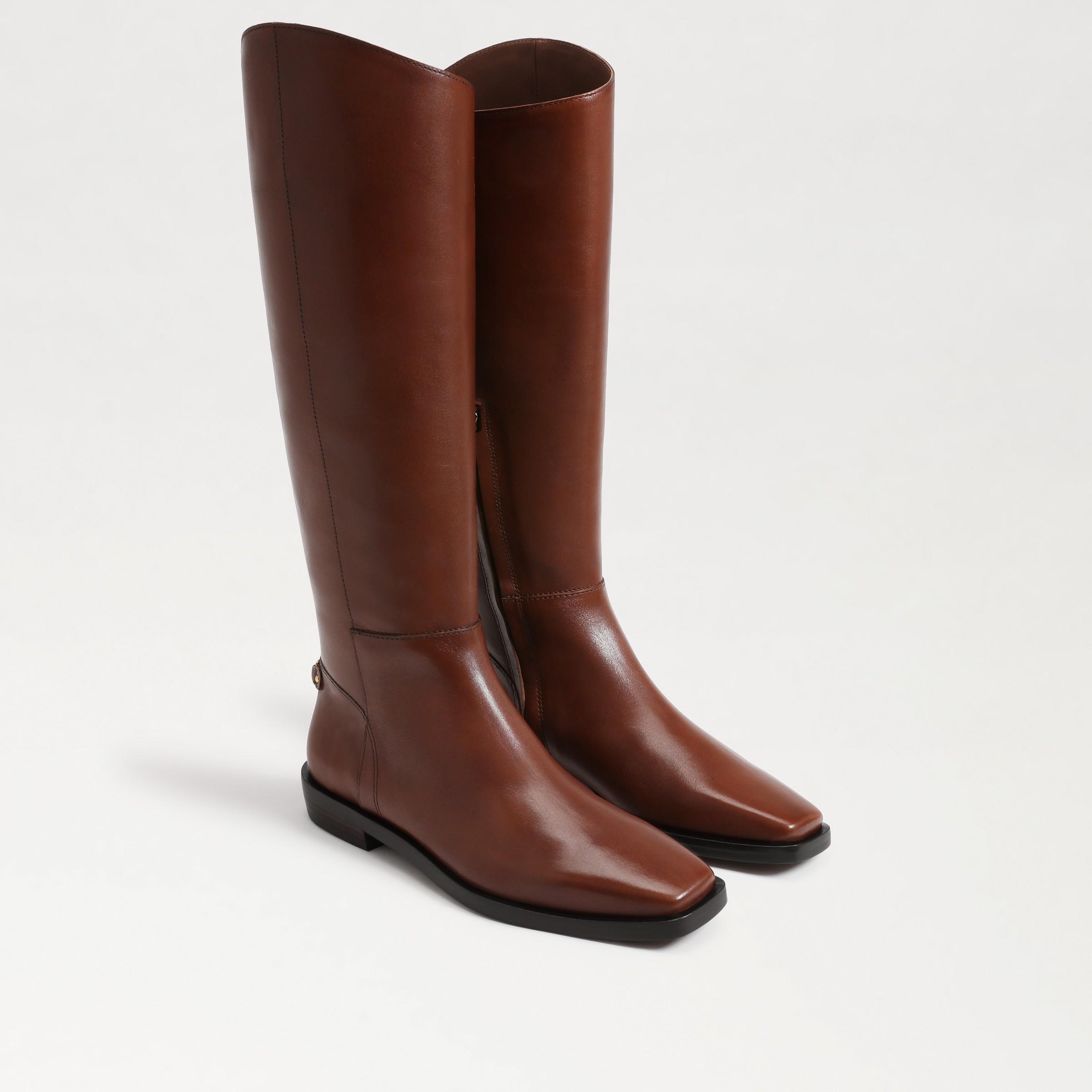 Sam Edelman Cesar Wide Calf Riding Boot Burnt Brandy Leather Product Image