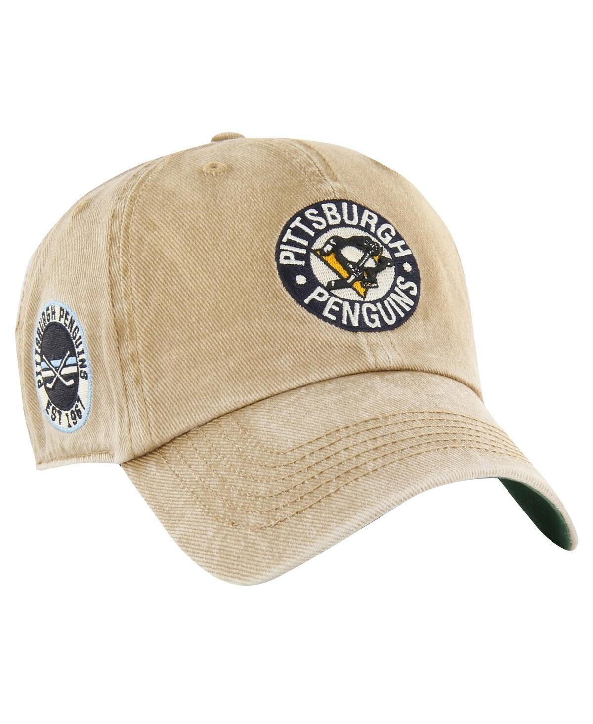 Mens 47 Khaki Pittsburgh Penguins Earldor Clean Up Adjustable Hat Product Image