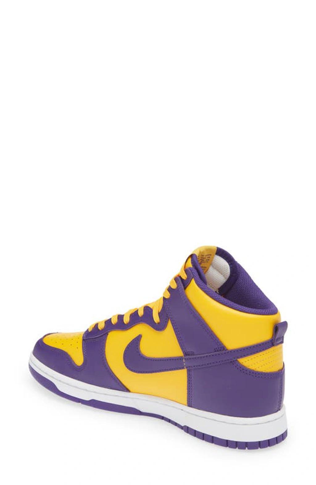 Dunk High Retro Leather High-top Trainers In Purple Product Image