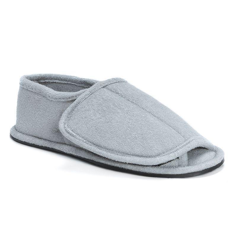 MUK LUKS Adjustable Open-Toe Mens Slippers Blue Product Image