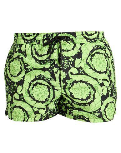 VERSACE Man Swim Trunks Light Green Size 36 Polyester Product Image