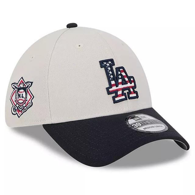 Mens New Era Khaki/Black Los Angeles Dodgers 2024 Fourth of July 39THIRTY Flex Hat Product Image