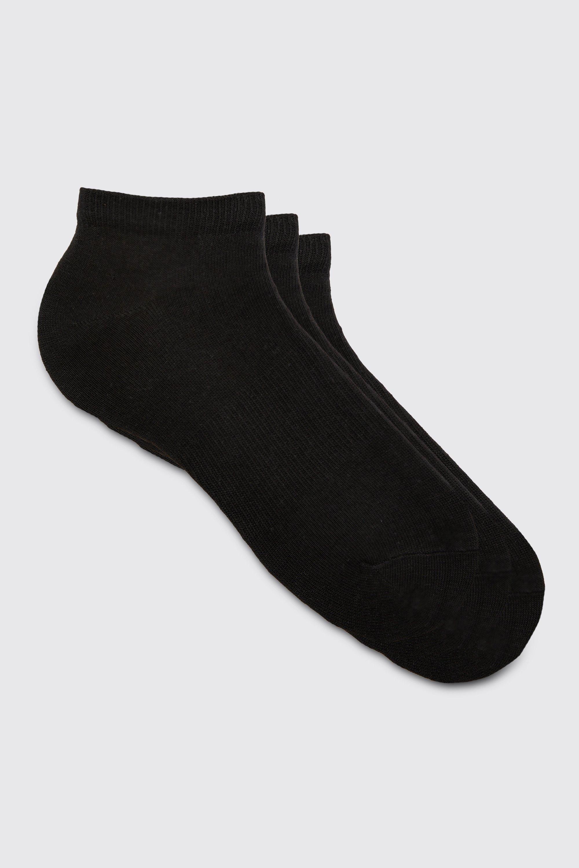 3 Pack Plain Sneaker Socks | boohooMAN USA Product Image