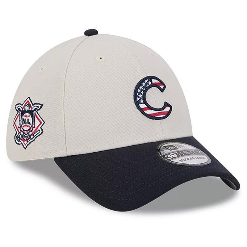 New Era Mens Black Chicago Cubs 2024 Fourth of July 39THIRTY Flex Hat Product Image