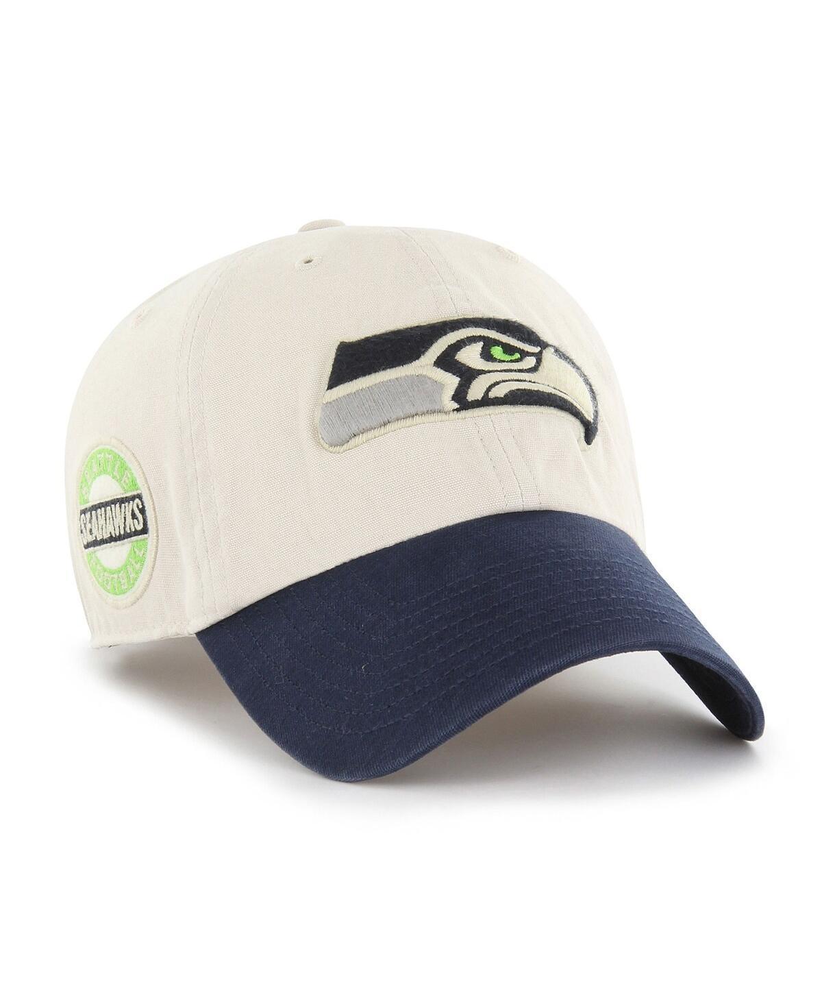 Mens 47 Cream Seattle Seahawks Sidestep Clean Up Adjustable Hat - Cream Product Image