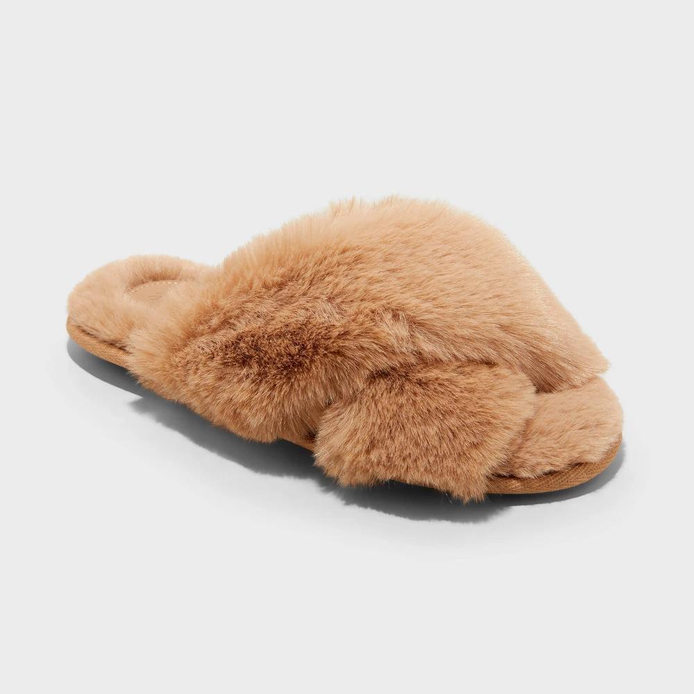 Womens Paris Crossband Slide Slippers - Auden Tan M Product Image