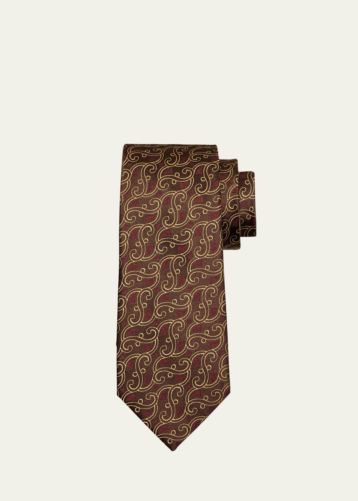 Mens Vines Silk Tie Product Image