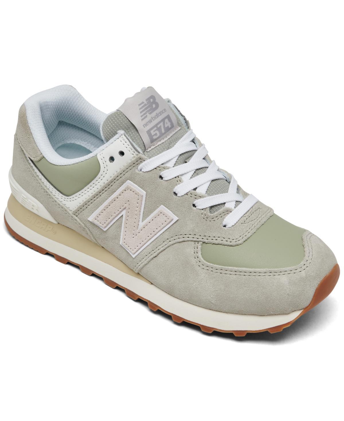 New Balance Classics WL574 (Olivine/Moonbeam) Women's Lace up casual Shoes Product Image