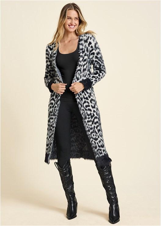 Leopard Print Cardigan Product Image