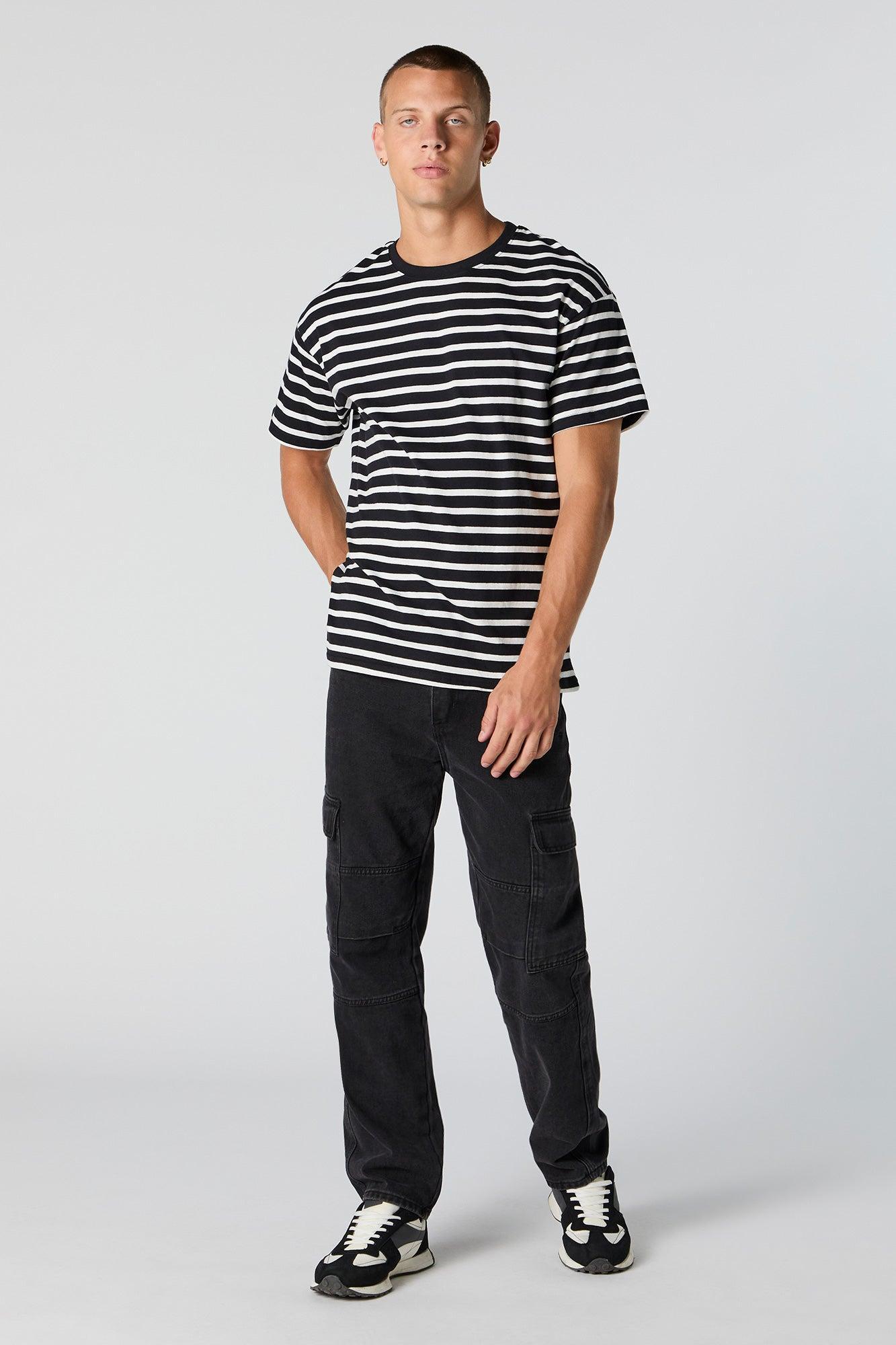 Striped Crewneck T-Shirt Male Product Image