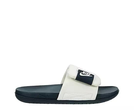 Nike Offcourt Adjust Mens Slide Sandals Sail Armory Blue Product Image