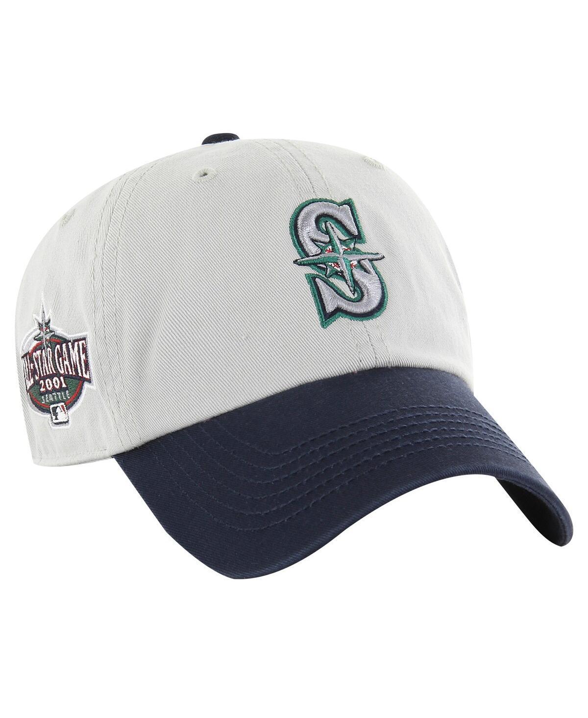 Mens 47 Gray/Navy Seattle Mariners Sure Shot Classic Franchise Fitted Hat Product Image