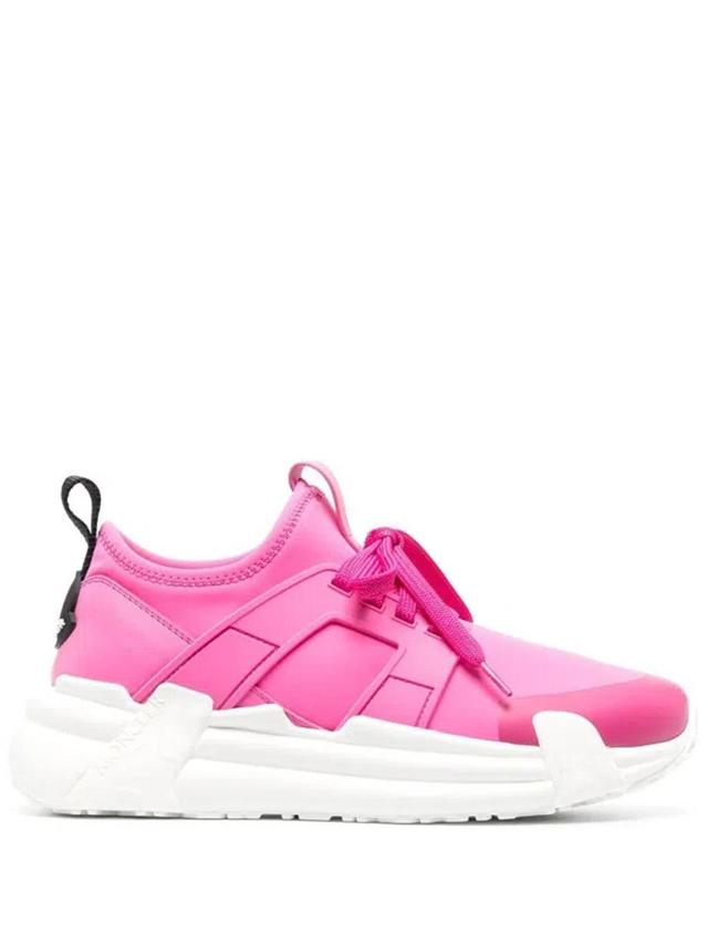 MONCLER Women's Lunarove Neoprene Low-top Sneakers In Fuchsia Product Image