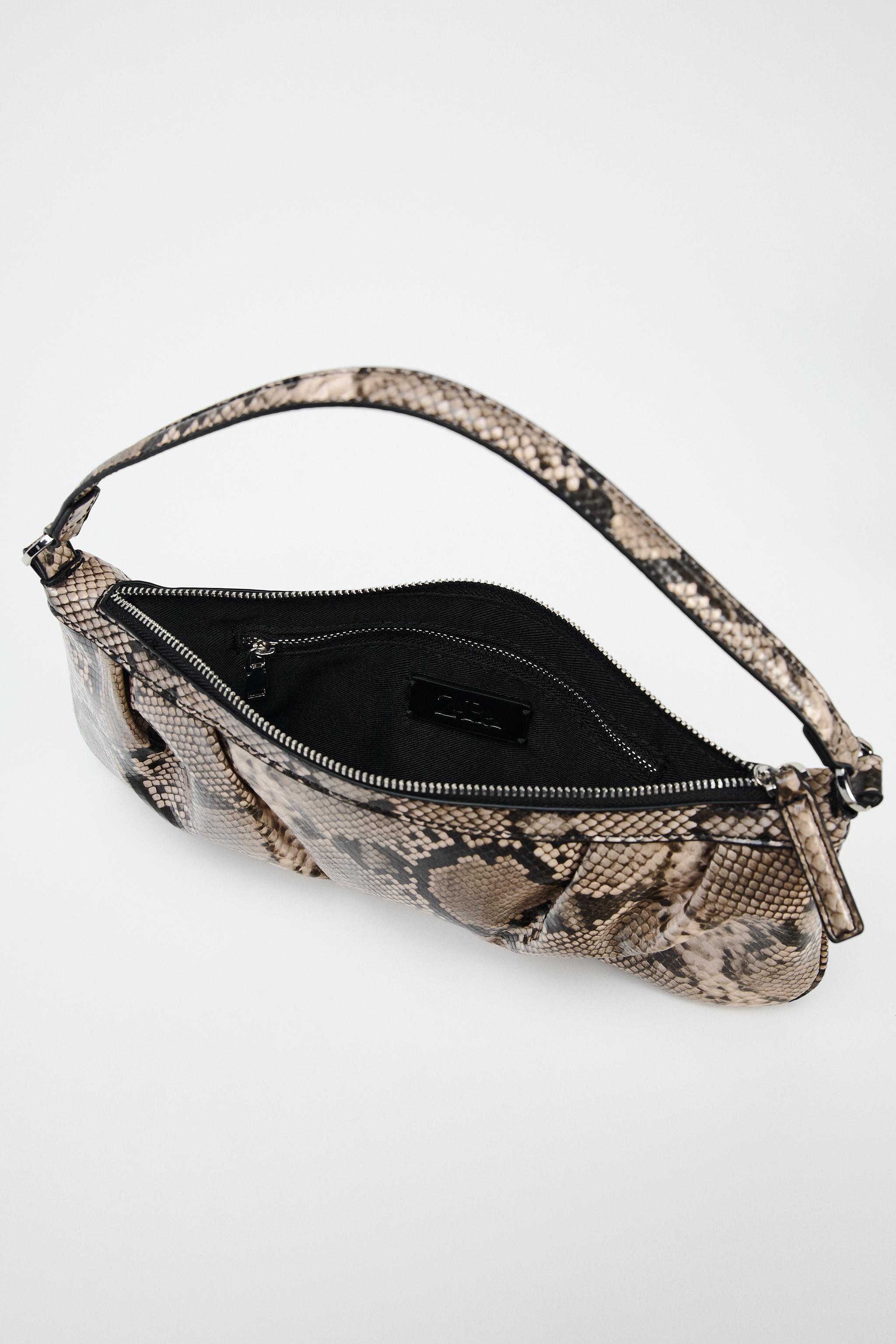 ANIMAL SKIN EFFECT SHOULDER BAG Product Image