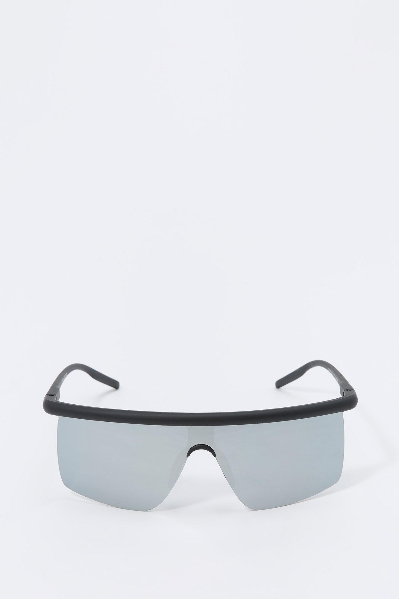 Rimless Square Shield Sunglasses Male Product Image