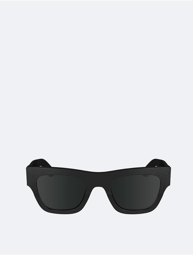 Calvin Klein Mens Naturals Modified Rectangle Sunglasses - Black Product Image