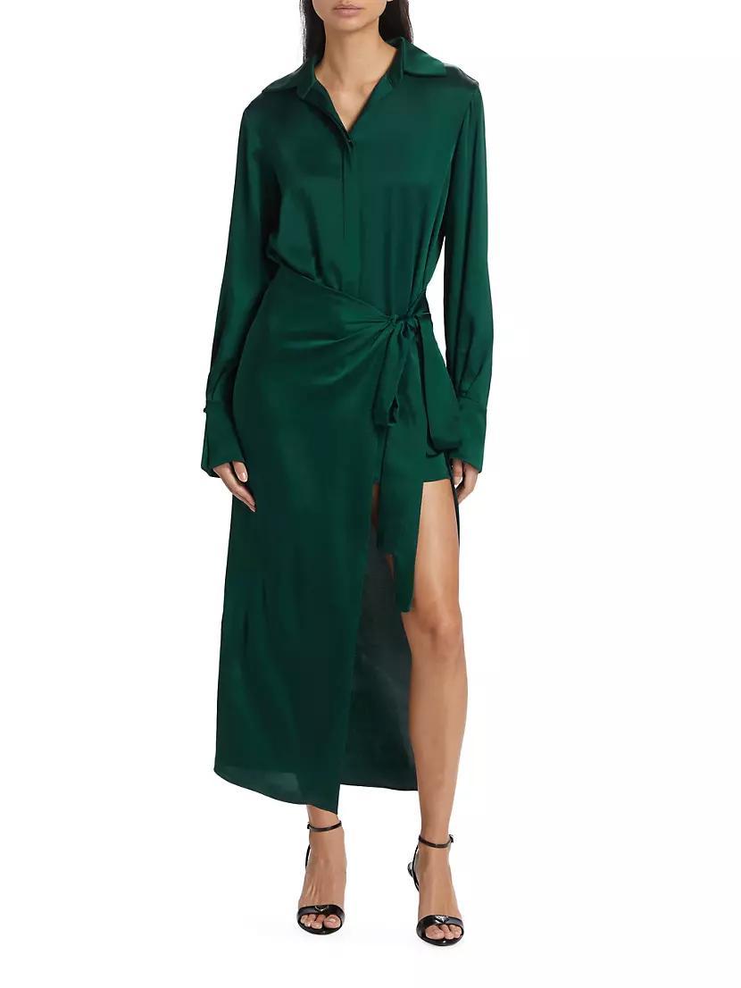 Samba Draped Midi-Shirtdress Product Image