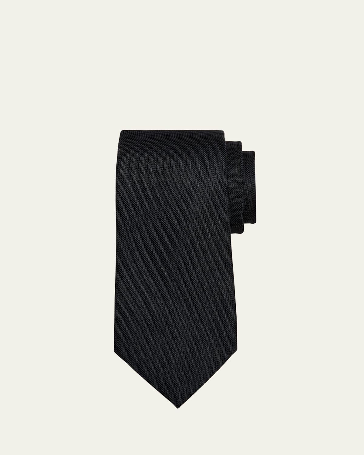 Mens Micro-Jacquard Silk Tie Product Image