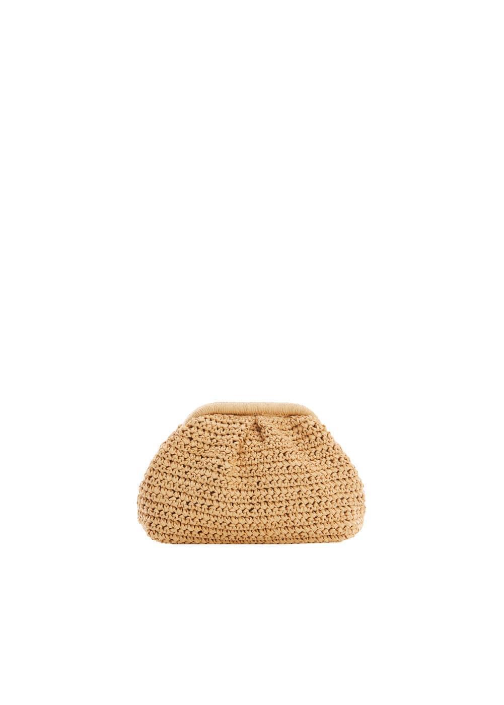 MANGO - Rattan clutch bag - One size - Women Product Image