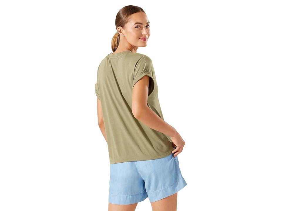 Tommy Bahama Kauai Jersey V-Neck Tee (Tea Leaf) Women's Clothing Product Image