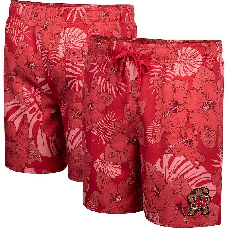 Mens Colosseum Red Maryland Terrapins The Dude Swim Shorts Product Image