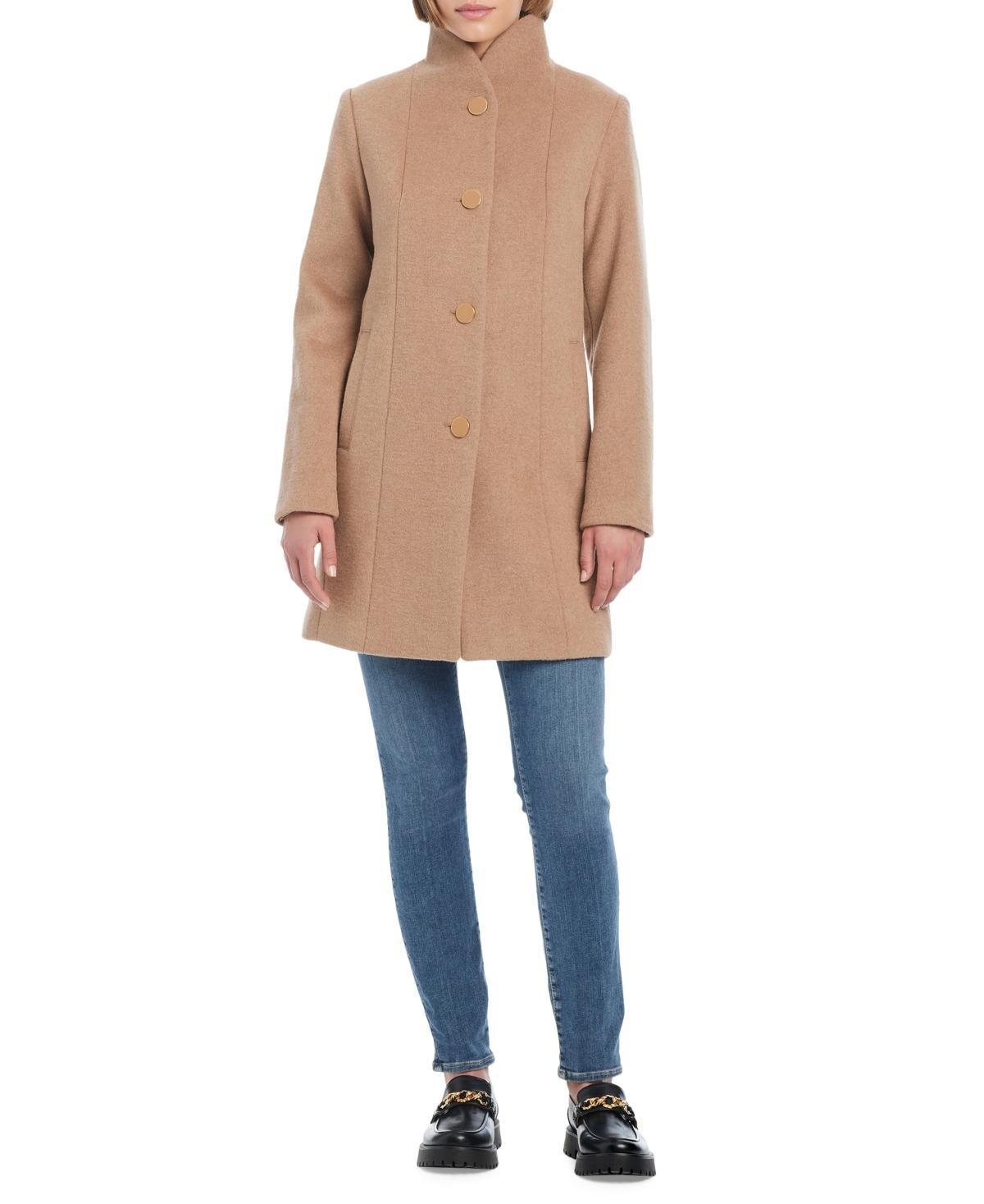 Kate Spade New York Womens Single-Breasted Stand-Collar Coat Product Image