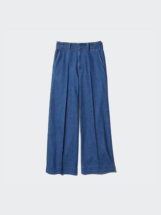 Womens Wide Trouser Jeans Blue XL UNIQLO US Product Image