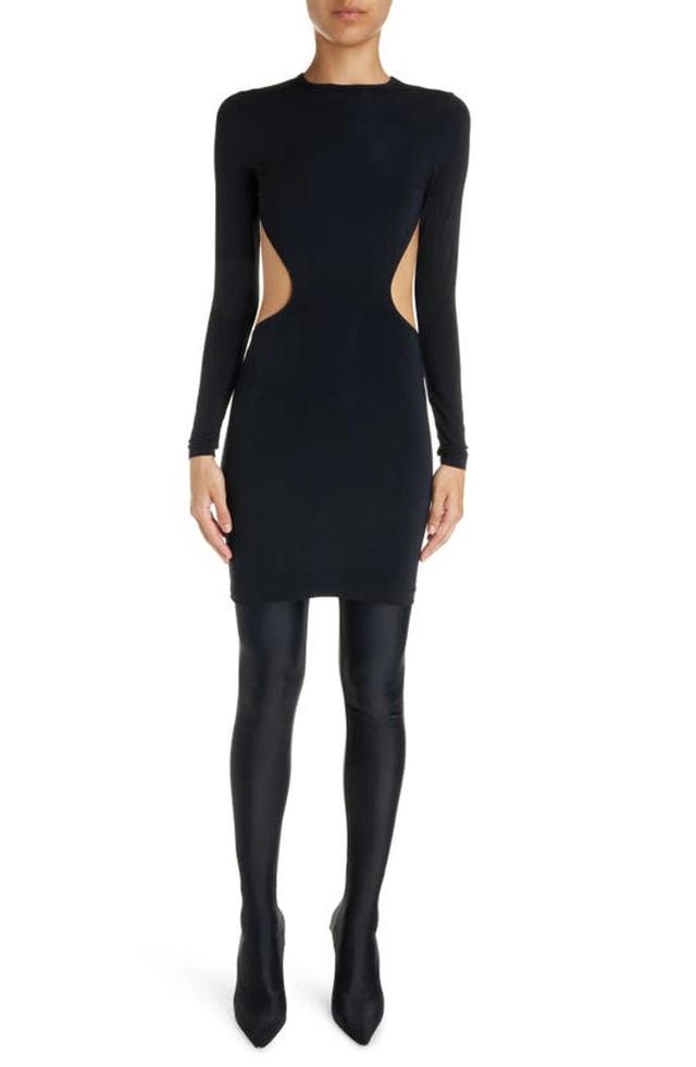 Cutout Body-con Mini Dress In Black Product Image