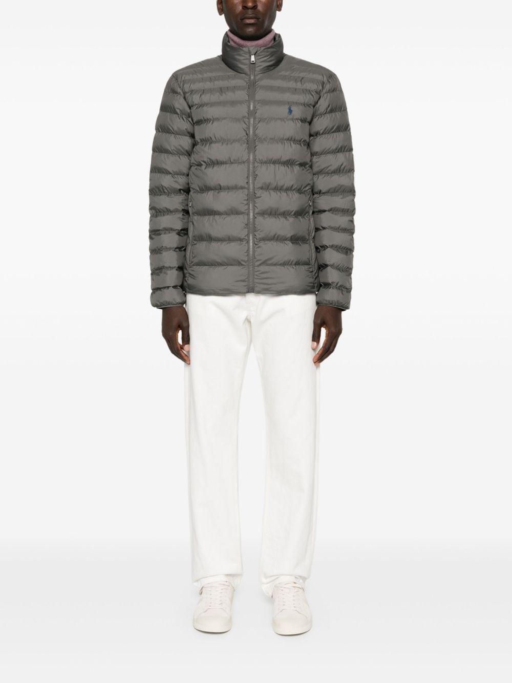 POLO RALPH LAUREN Funnel-neck Quilted Jacket In Grey Product Image