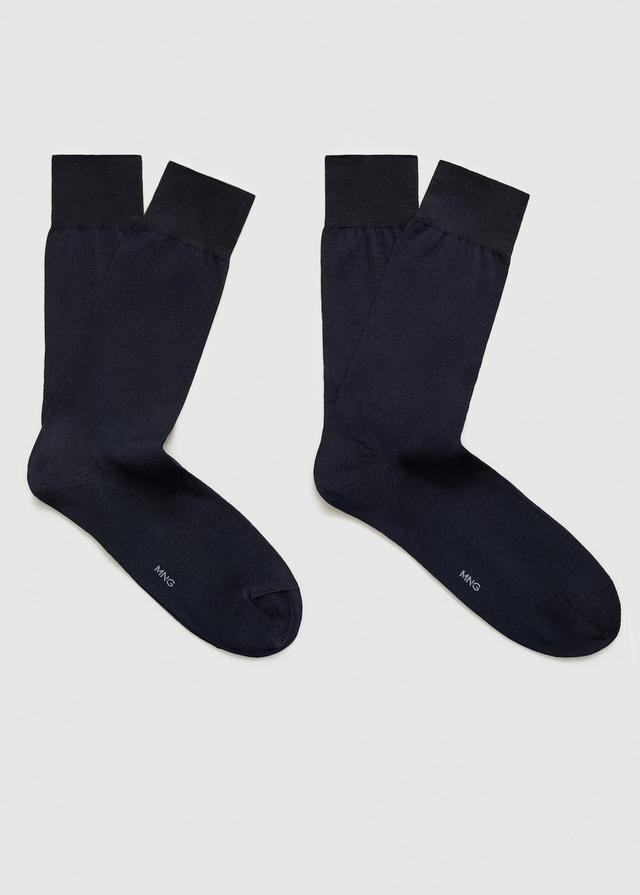 Pack of 2 long cotton socks - Men | MANGO USA Product Image