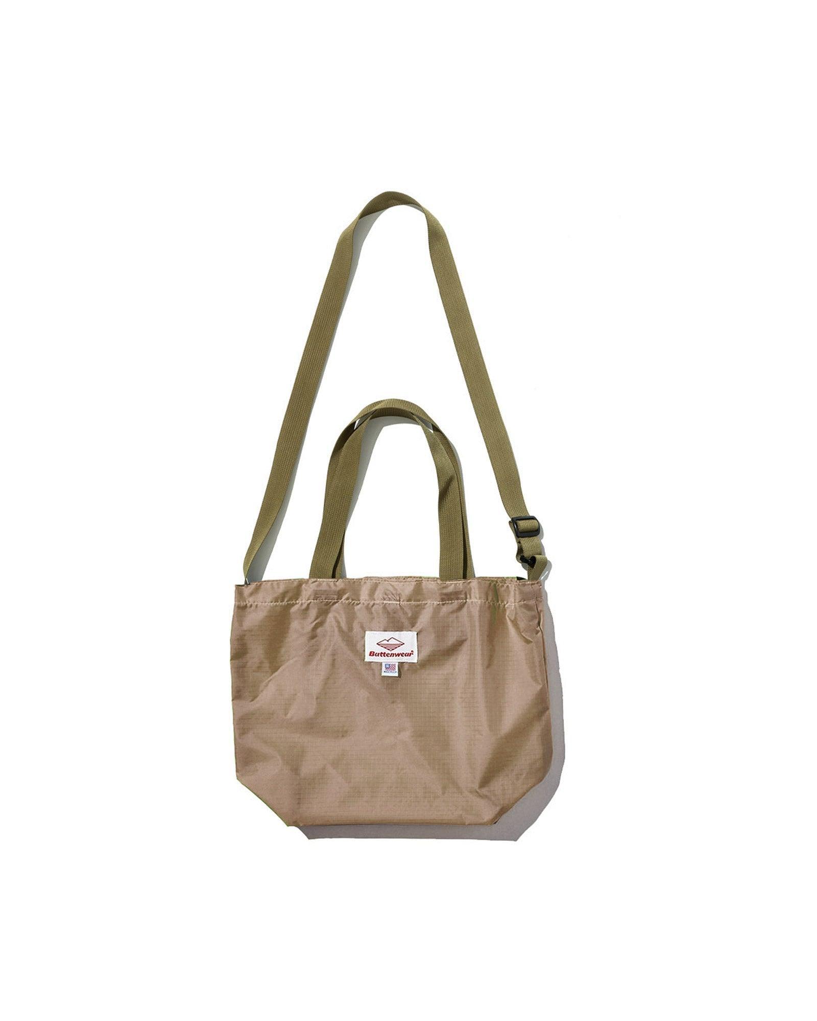 Mini Packable Tote / Khaki x Tan Product Image